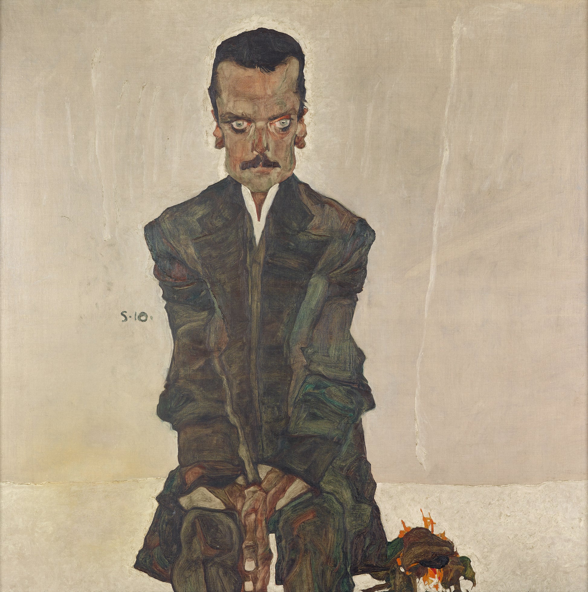 Reproduction du tableau « 🧠 Portrait de l’Éditeur Eduard Kosmack – Egon Schiele (1910) » par Alpha Reproduction en peinture à l’huile