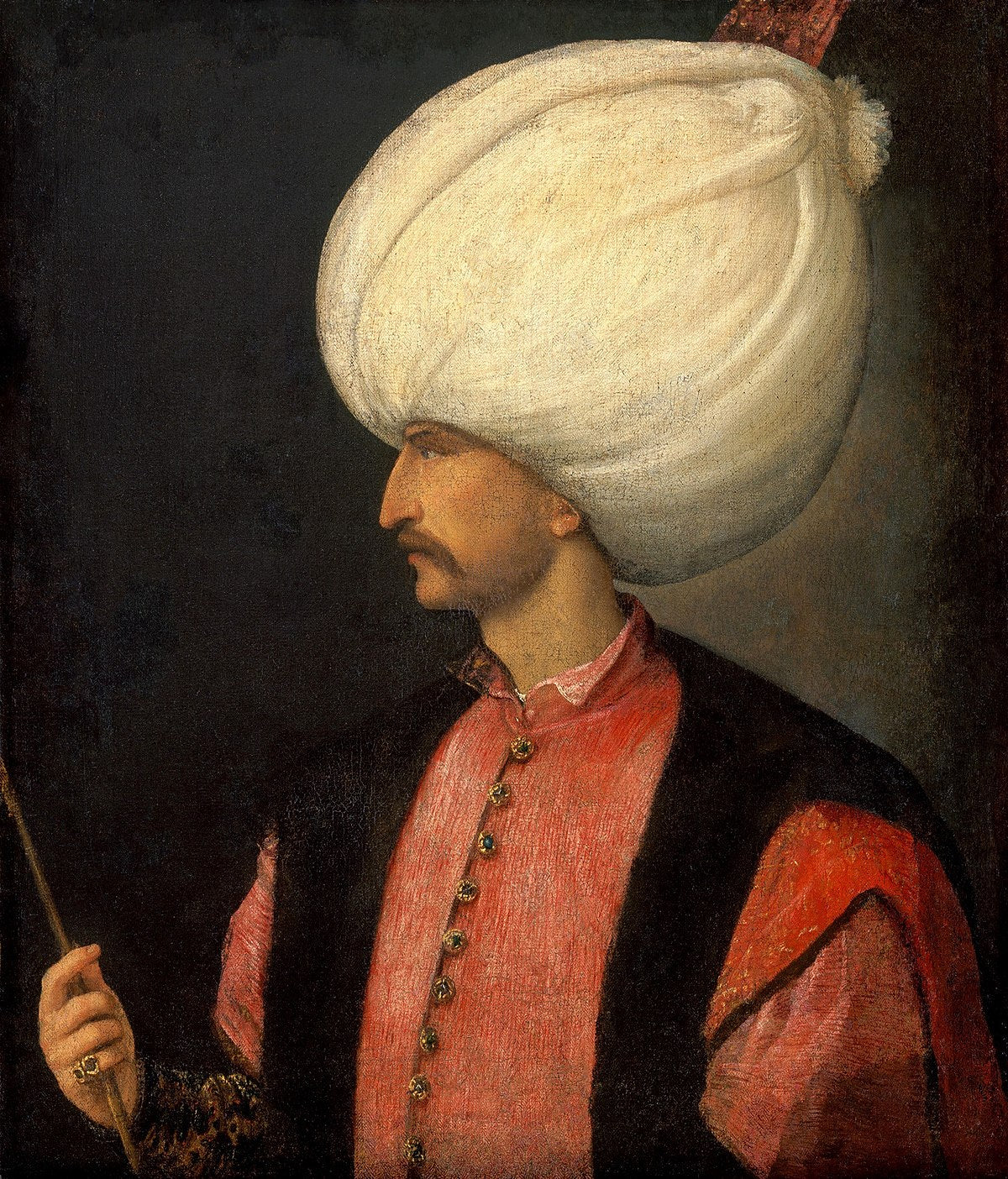 Ritratto del Sultano Solimano II (Süleyman il Magnifico) – Attribuito a Tiziano