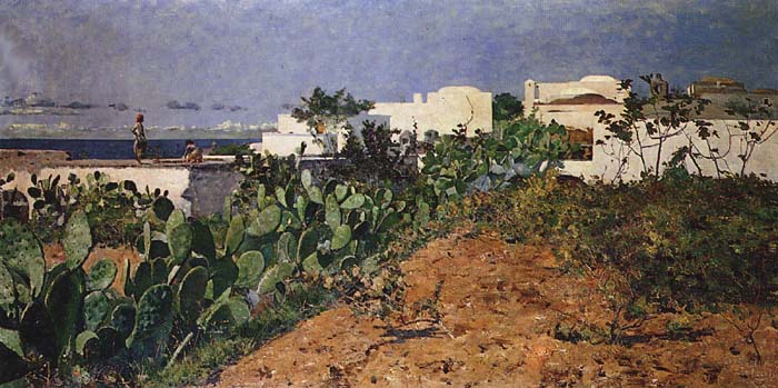 Maisons blanches de Capri, Henrique Pousão, 1882