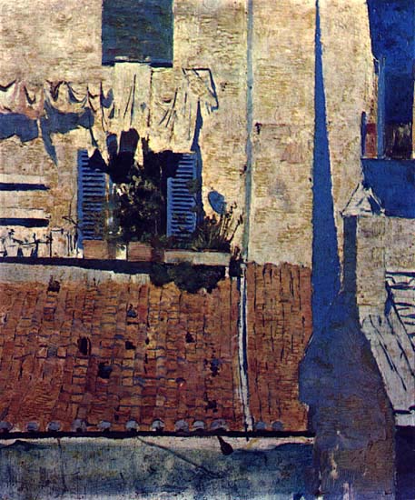 La Maison aux persiennes bleues, Henrique Pousão, 1883