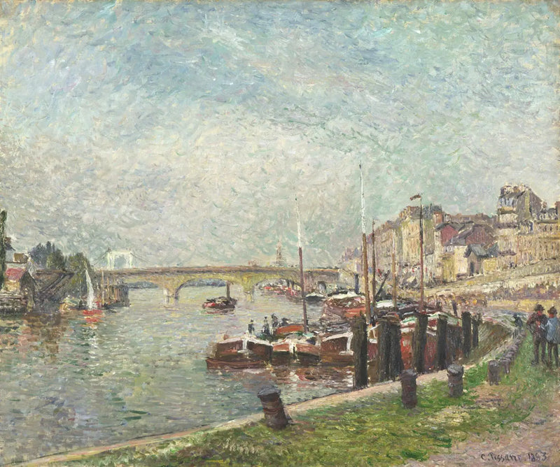 Quai Napoleone, Rouen - Camille Pissarro