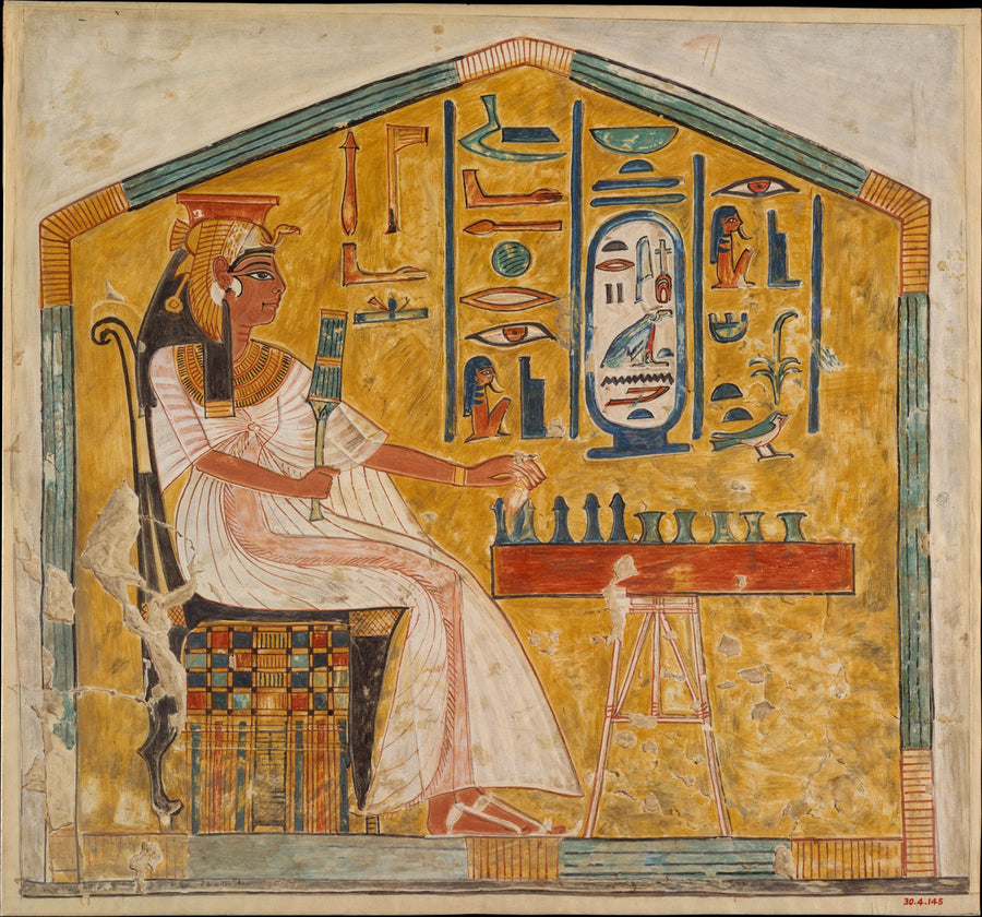 Nefertari jouant au senet - Artiste égyptien anonyme