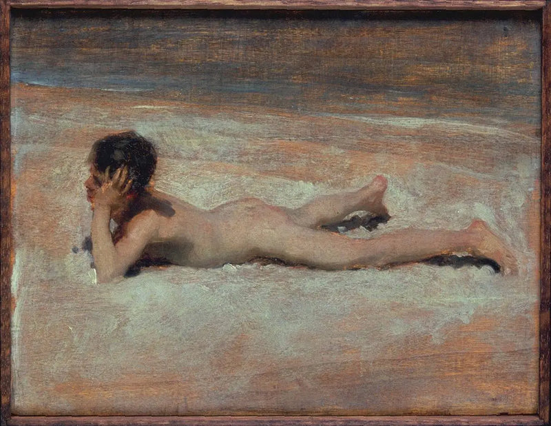 Un ragazzo nudo su una spiaggia - John Singer Sargent