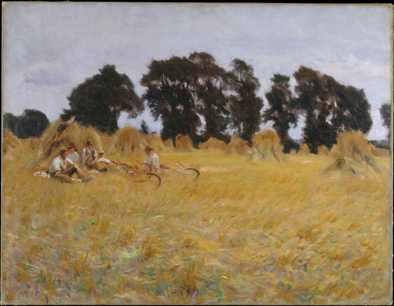 Dei mietitori si riposano in un campo di grano - John Singer Sargent