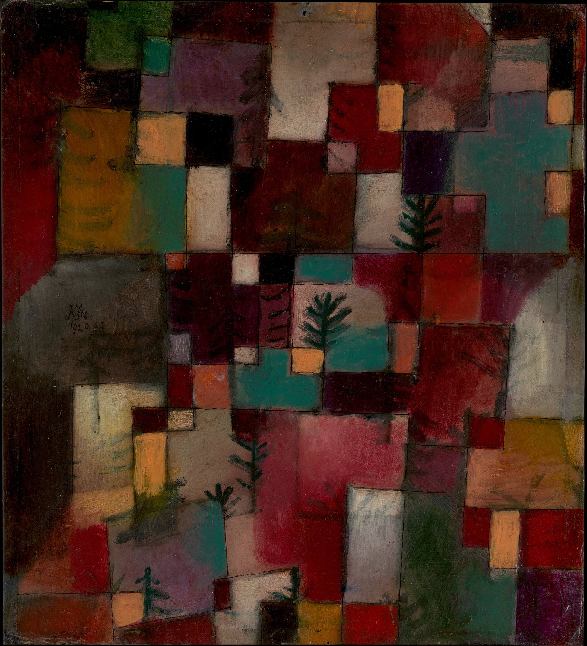 Rythmes rouge-vert et violet-jaune - Paul Klee
