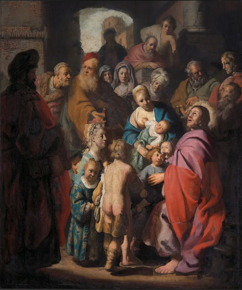 Lasciate che i piccoli bambini vengano a me - Rembrandt