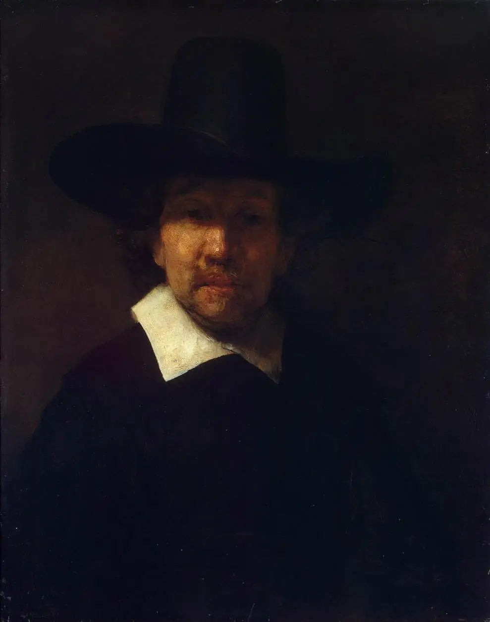 Reproduction du tableau « Portrait de Jérémie de Decker - Rembrandt » par Alpha Reproduction en peinture à l’huile