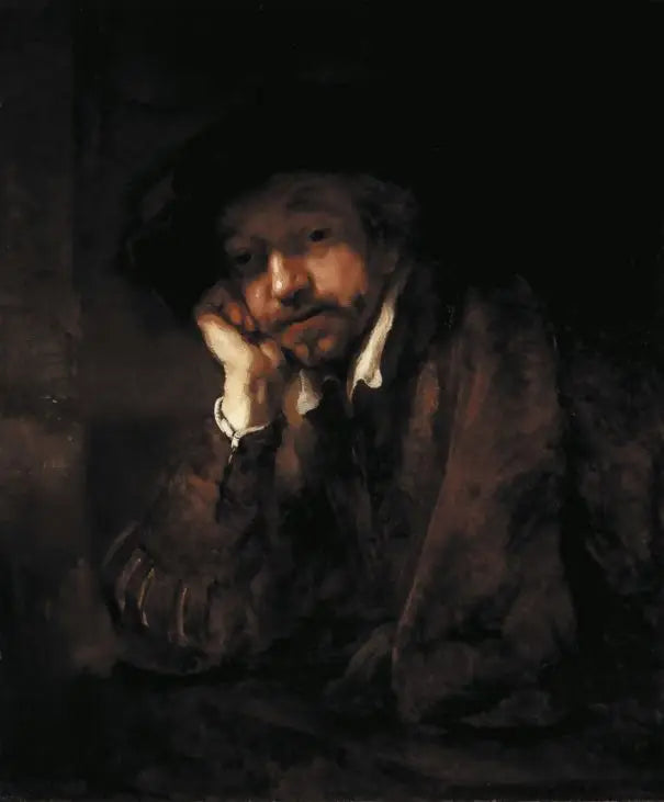 Rembrandt appoggiato su un davanzale - Rembrandt