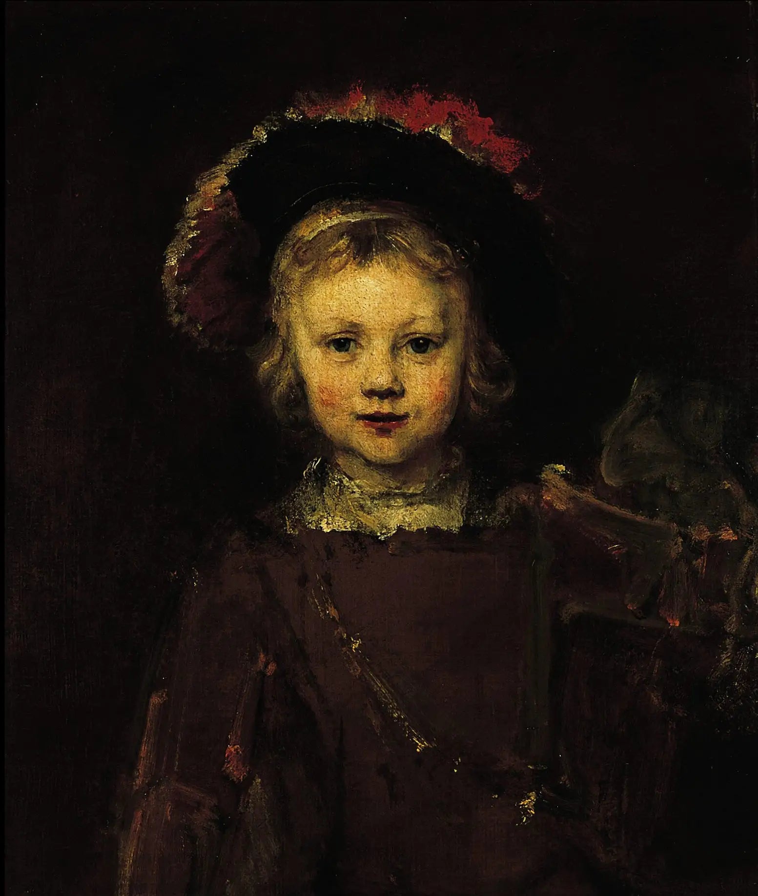 Reproduction du tableau « Portrait inachevé d'un garçon - Rembrandt » par Alpha Reproduction en peinture à l’huile