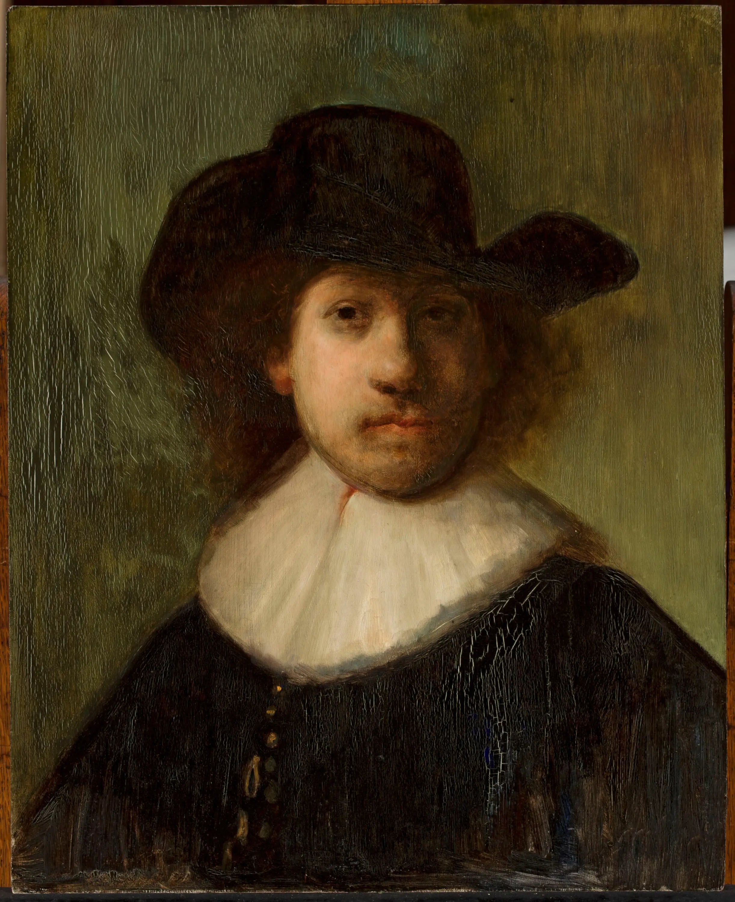 Reproduction du tableau « Autoportrait de Rembrandt - Rembrandt » par Alpha Reproduction en peinture à l’huile