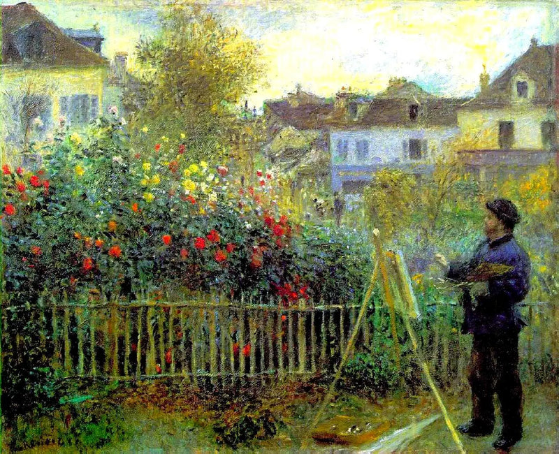 Claude Monet che dipinge nel suo giardino ad Argenteuil - Pierre-Auguste Renoir