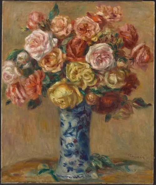 Reproduction du tableau « Vase de fleurs - Pierre-Auguste Renoir » par Alpha Reproduction en peinture à l’huile