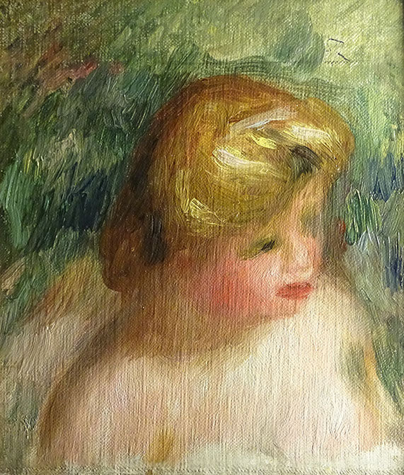 Reproduction du tableau « Portrait en buste d'une jeune femme - Pierre-Auguste Renoir » par Alpha Reproduction en peinture à l’huile
