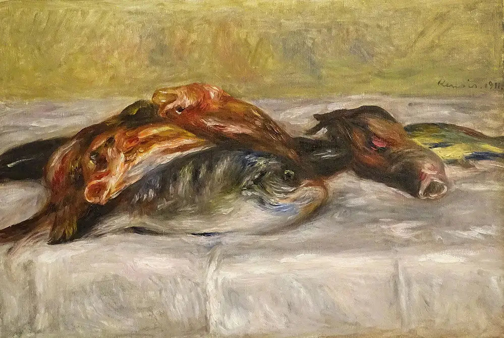 Reproduction du tableau « Poissons - Pierre-Auguste Renoir » par Alpha Reproduction en peinture à l’huile