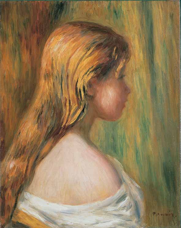 Reproduction du tableau « Tête de jeune fille - Pierre-Auguste Renoir » par Alpha Reproduction en peinture à l’huile