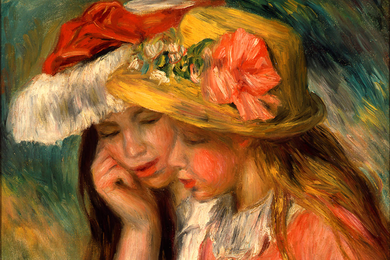 Reproduction du tableau « Têtes de deux jeunes filles - Pierre-Auguste Renoir » par Alpha Reproduction en peinture à l’huile