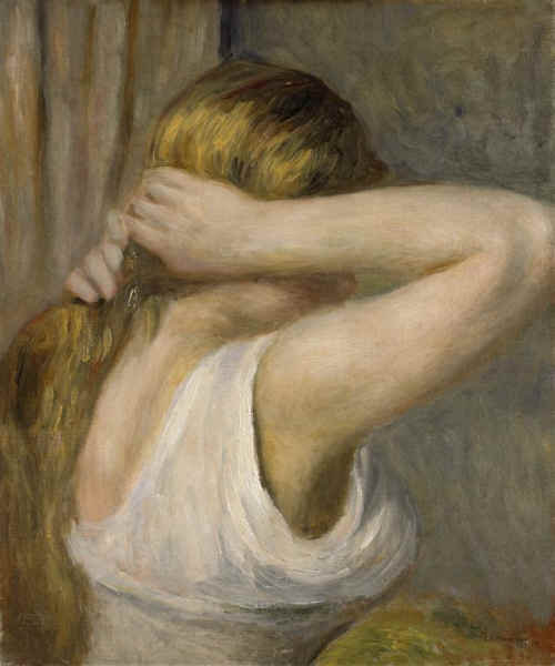 Reproduction du tableau « Jeune fille aux bras levés - Pierre-Auguste Renoir » par Alpha Reproduction en peinture à l’huile