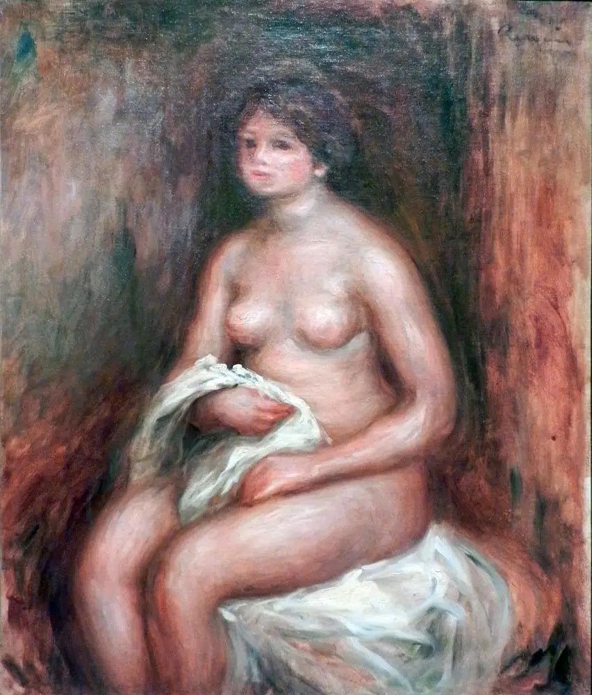 Reproduction du tableau « La femme à la draperie - Pierre-Auguste Renoir » par Alpha Reproduction en peinture à l’huile