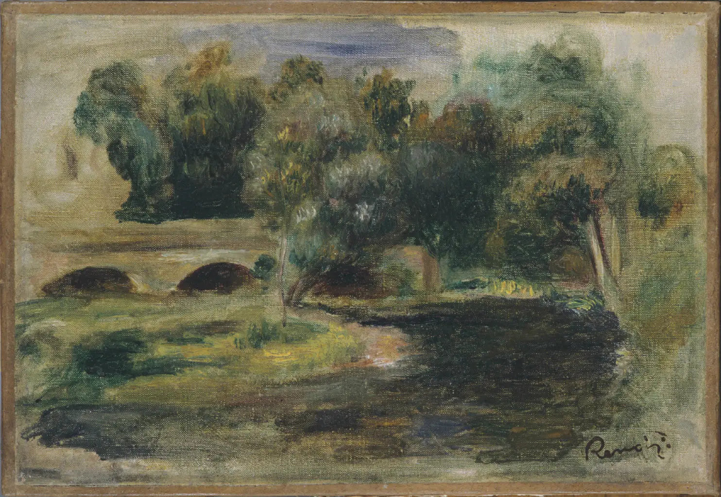 Reproduction du tableau « Pont sur une rivière - Pierre-Auguste Renoir » par Alpha Reproduction en peinture à l’huile