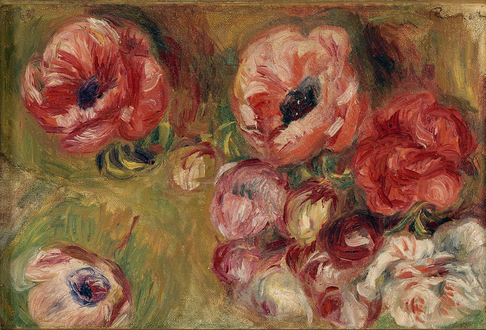 Reproduction du tableau « Les anémones - Pierre-Auguste Renoir » par Alpha Reproduction en peinture à l’huile