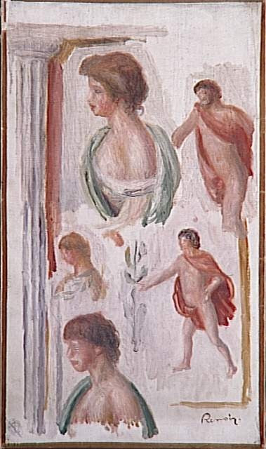 Reproduction du tableau « Mythologie, personnages de tragédie antique - Pierre-Auguste Renoir » par Alpha Reproduction en peinture à l’huile