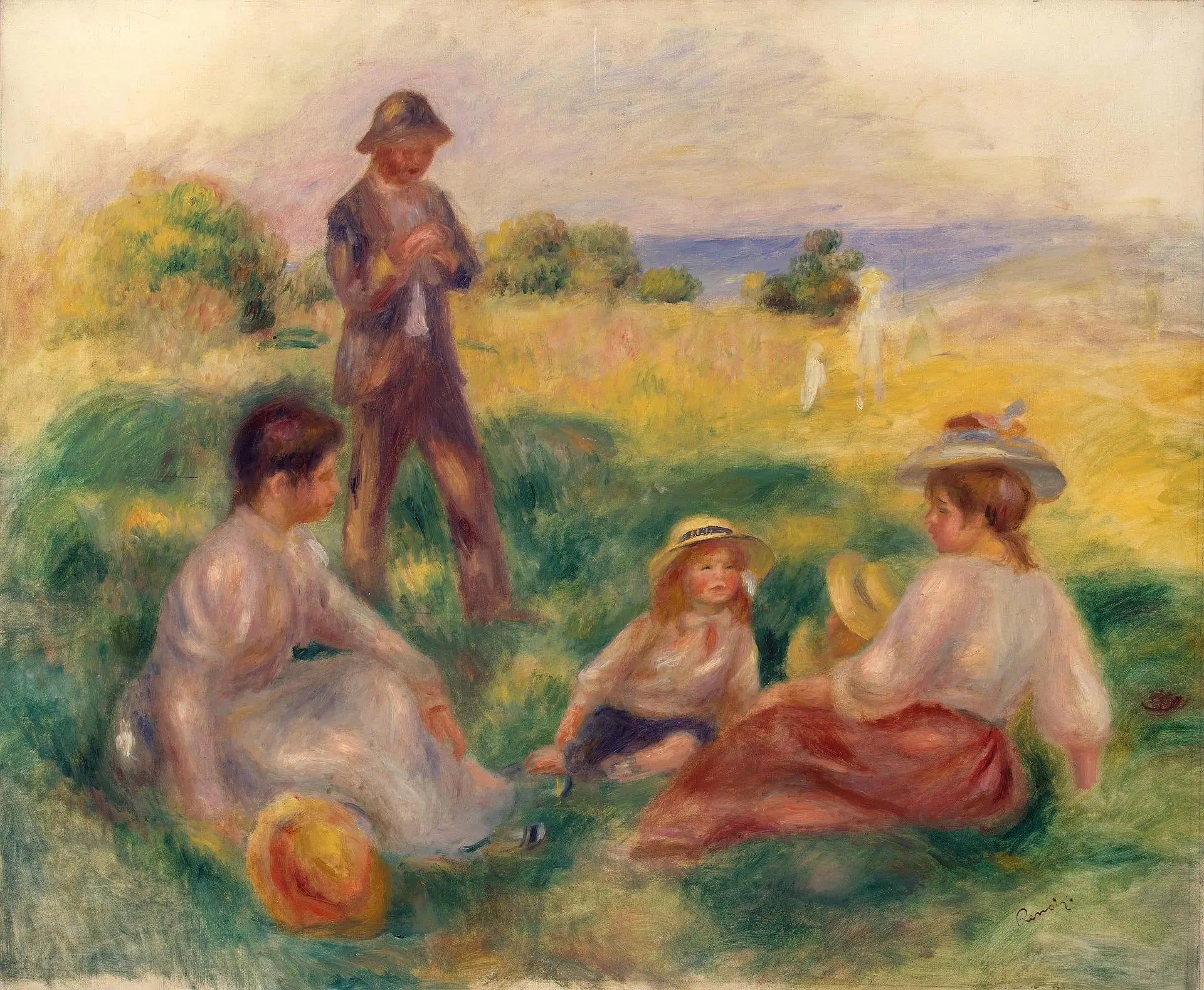 Reproduction du tableau « Fête à la campagne à Berneval - Pierre-Auguste Renoir » par Alpha Reproduction en peinture à l’huile