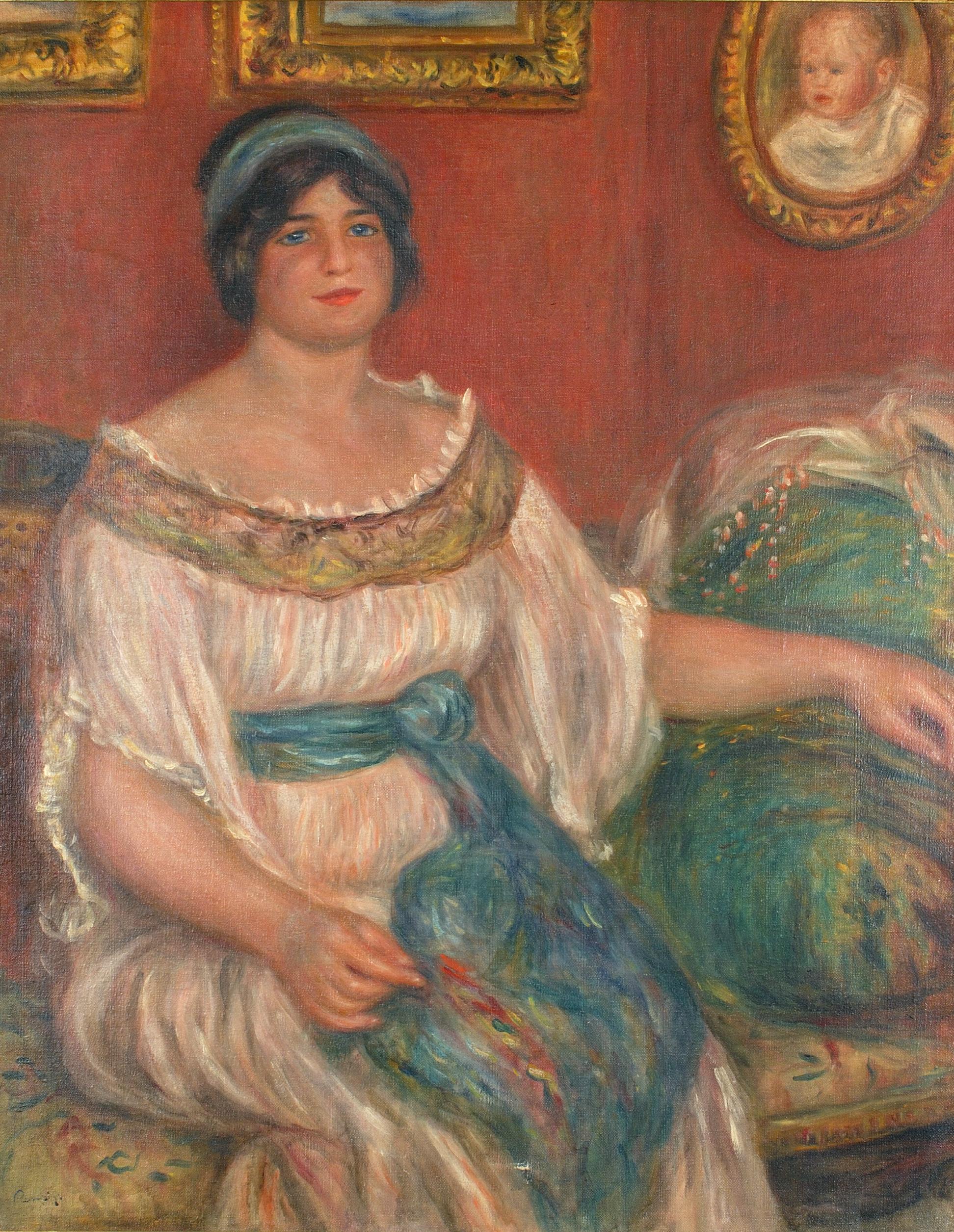 Reproduction du tableau « Portrait de Madame Colonna Romano - Pierre-Auguste Renoir » par Alpha Reproduction en peinture à l’huile