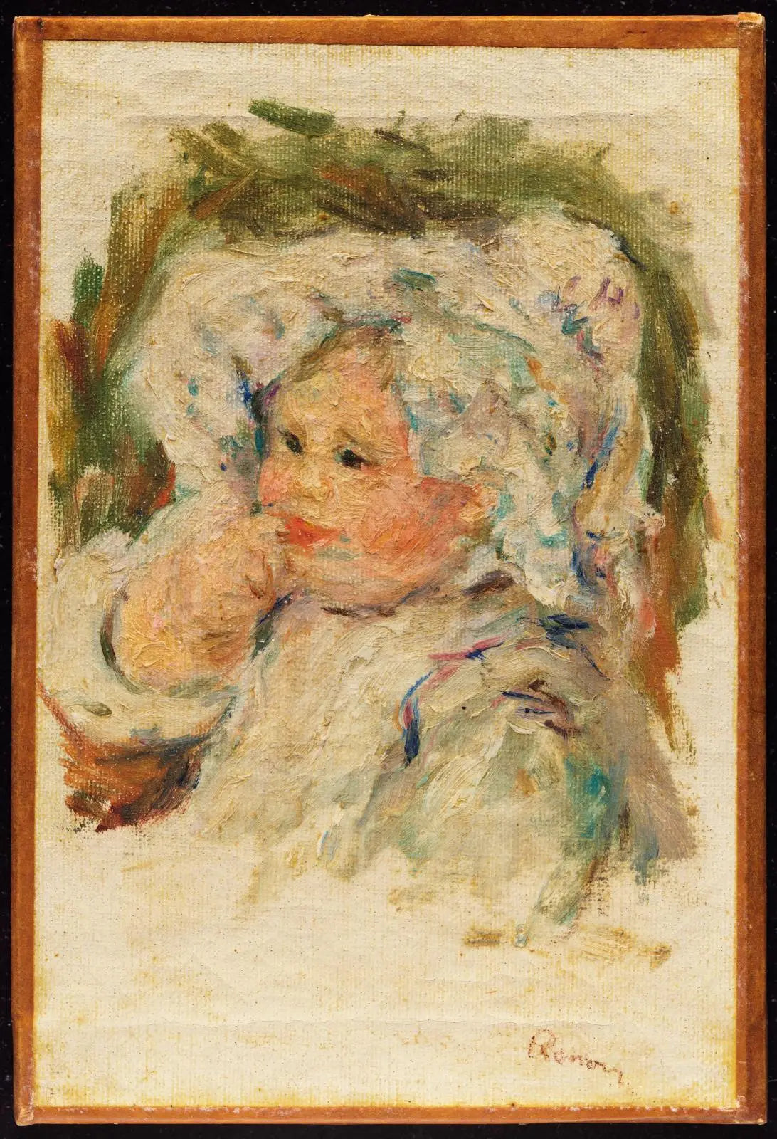 Reproduction du tableau « Portrait d'un jeune enfant - Pierre-Auguste Renoir » par Alpha Reproduction en peinture à l’huile