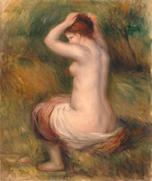 Reproduction du tableau « Nu assis - Pierre-Auguste Renoir » par Alpha Reproduction en peinture à l’huile