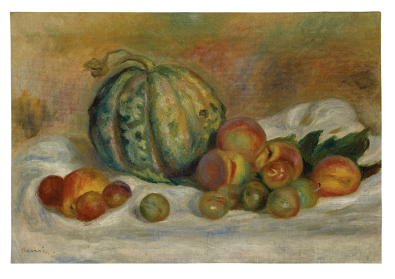 Reproduction du tableau « Melon et fruits - Pierre-Auguste Renoir » par Alpha Reproduction en peinture à l’huile