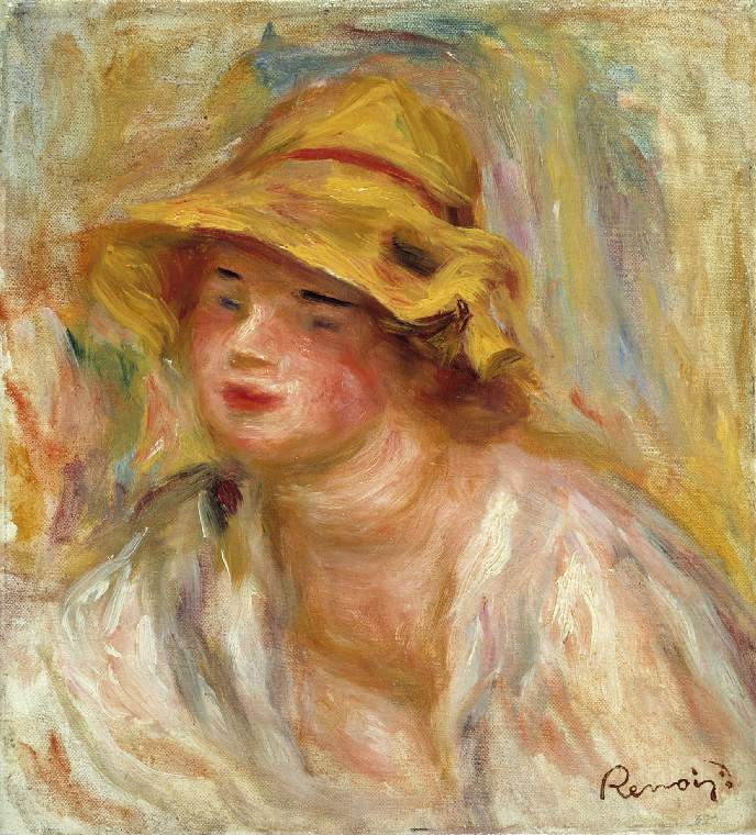 Reproduction du tableau « Étude d'une fille - Pierre-Auguste Renoir » par Alpha Reproduction en peinture à l’huile