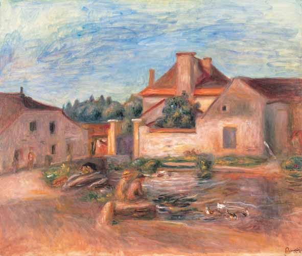 Reproduction du tableau « La Ferme d'Essoyes - Pierre-Auguste Renoir » par Alpha Reproduction en peinture à l’huile