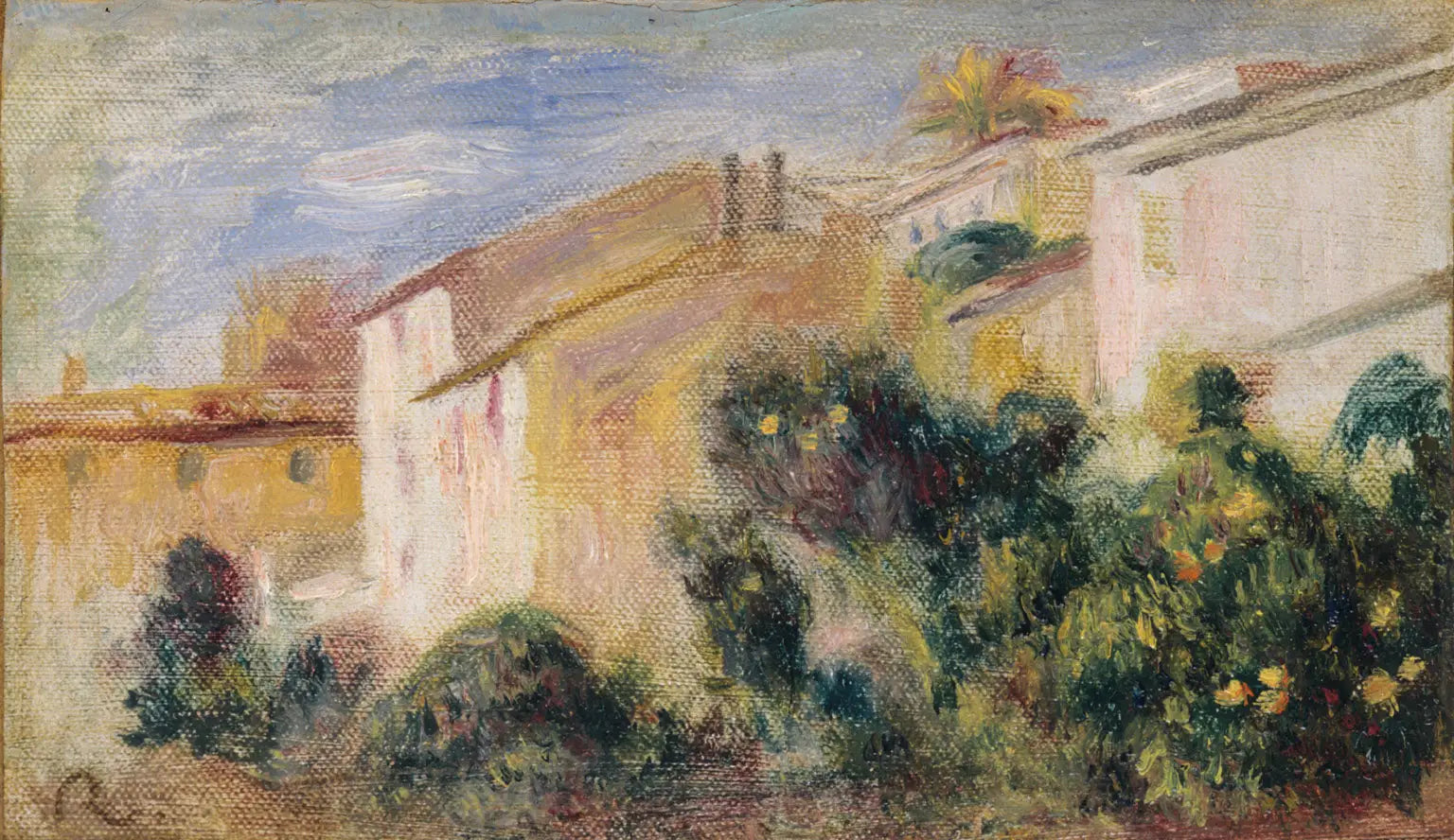 Reproduction du tableau « Vue du jardin de la villa - Pierre-Auguste Renoir » par Alpha Reproduction en peinture à l’huile