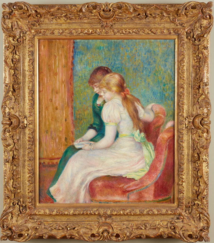 Reproduction du tableau « Jeunes filles lisant - Pierre-Auguste Renoir » par Alpha Reproduction en peinture à l’huile
