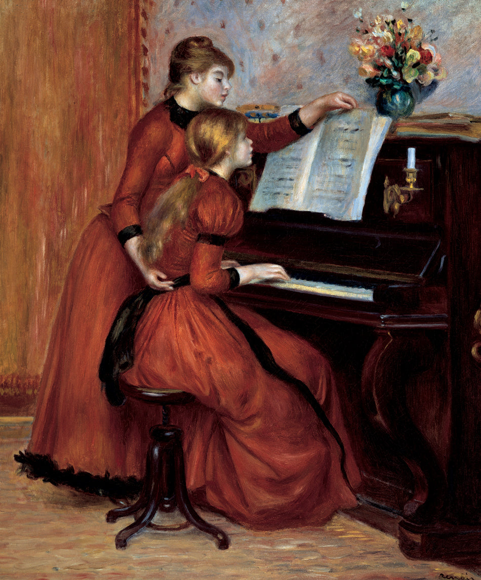 Reproduction du tableau « La Leçon de piano - Pierre-Auguste Renoir » par Alpha Reproduction en peinture à l’huile