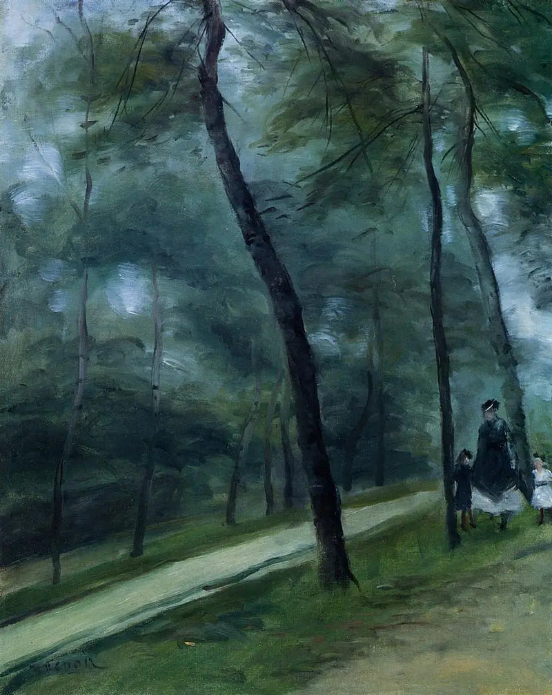 Passeggiata nel bosco (Mme Le Cœur e i suoi figli) - Pierre-Auguste Renoir