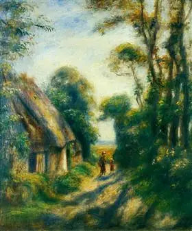 Reproduction du tableau « Chaumières à Berneval - Pierre-Auguste Renoir » par Alpha Reproduction en peinture à l’huile