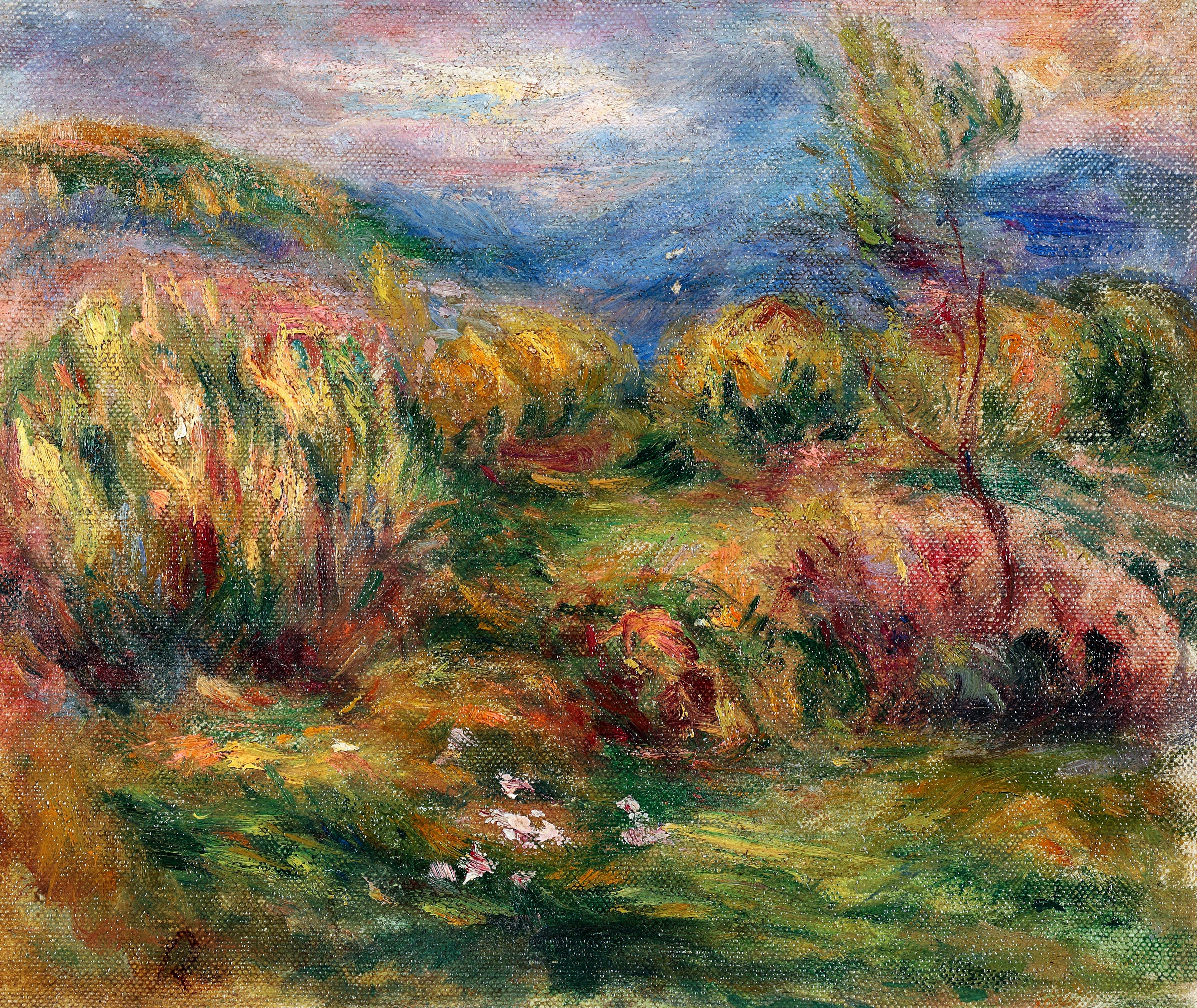 Reproduction du tableau « Paysage de Cagnes-sur-Mer - Pierre-Auguste Renoir » par Alpha Reproduction en peinture à l’huile