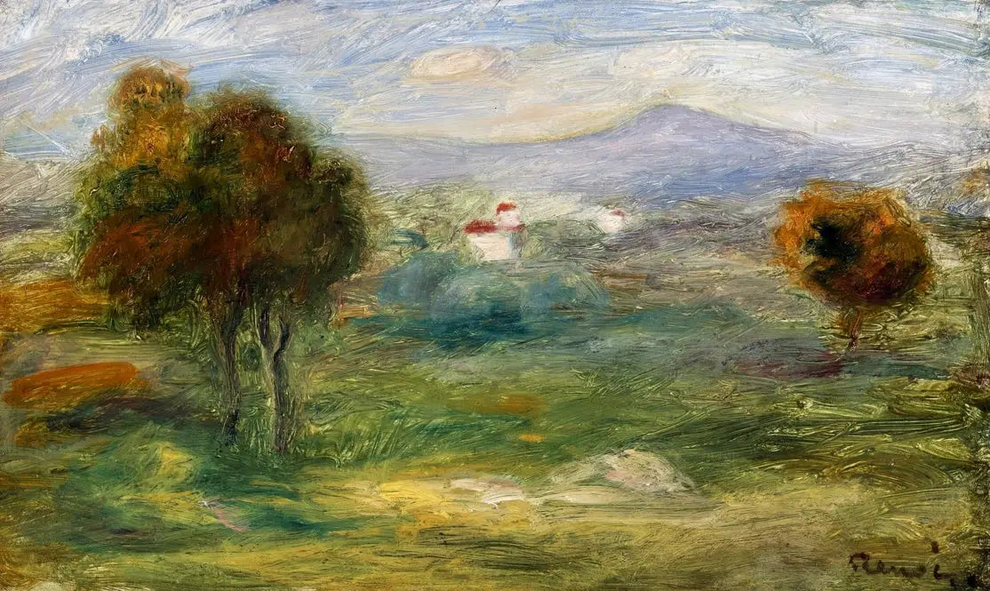 Reproduction du tableau « Paysage de Cros-de-Cagnes. - Pierre-Auguste Renoir » par Alpha Reproduction en peinture à l’huile