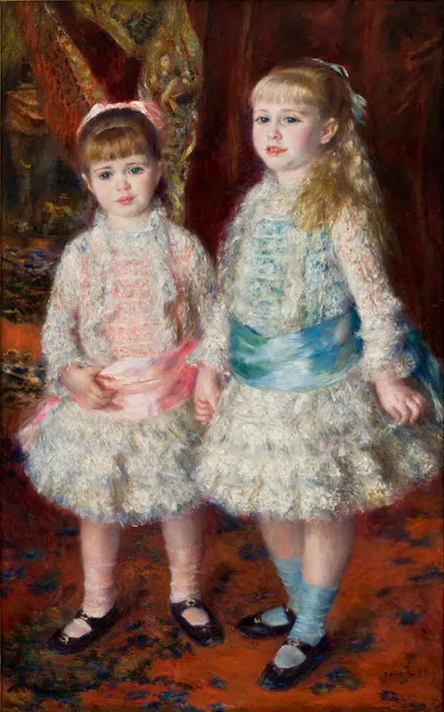 Reproduction du tableau « Rose et Bleue - Pierre-Auguste Renoir » par Alpha Reproduction en peinture à l’huile