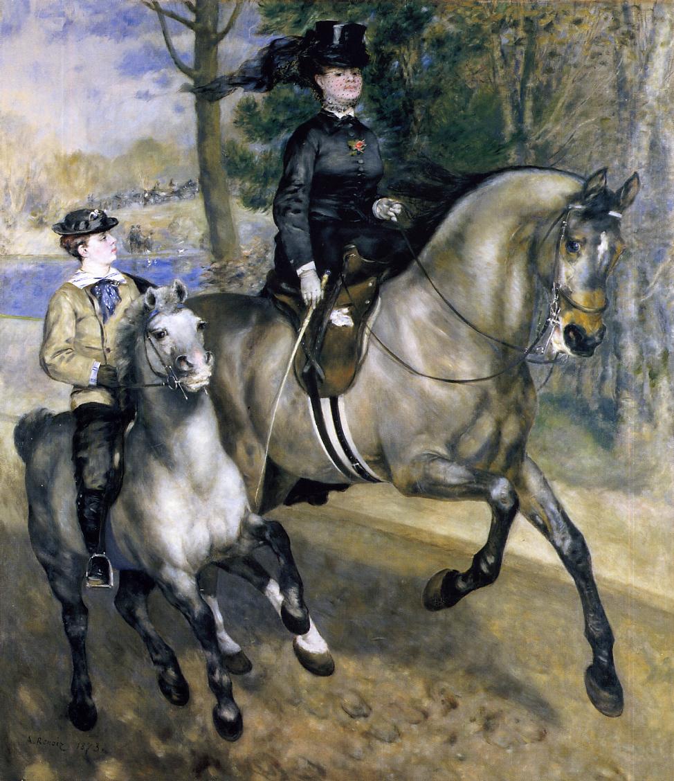 Reproduction du tableau « Allée cavalière au bois de Boulogne - Pierre-Auguste Renoir » par Alpha Reproduction en peinture à l’huile