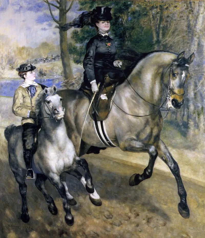 Viale dei cavalieri nel bosco di Boulogne - Pierre-Auguste Renoir