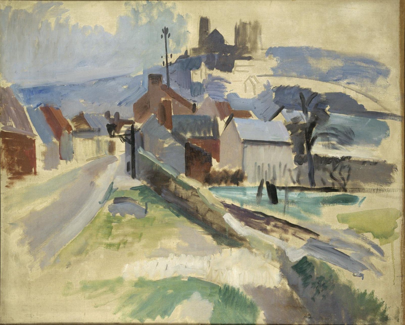 Reproduction du tableau « La Route de Laon - Robert Delaunay » par Alpha Reproduction en peinture à l’huile
