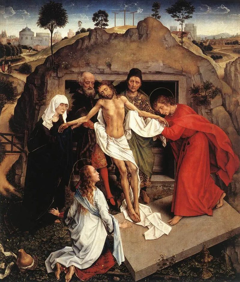 Lamentation sur le Christ mort et Mise au tombeau - Rogier van der Weyden