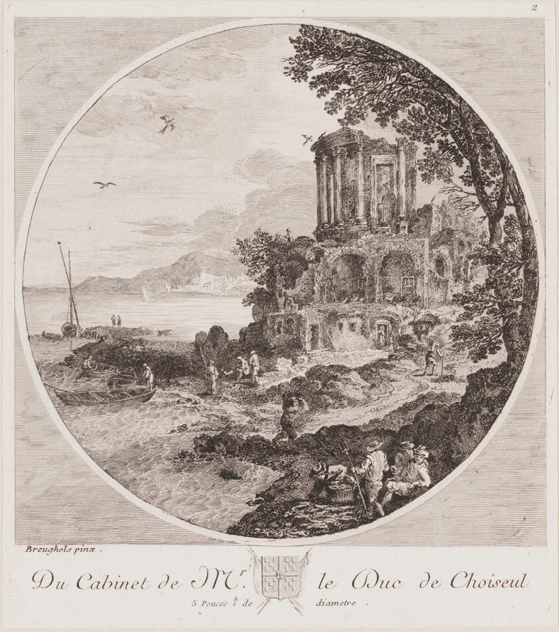 Paysage côtier avec le temple de Vesta - Jan Brueghel l'Ancien