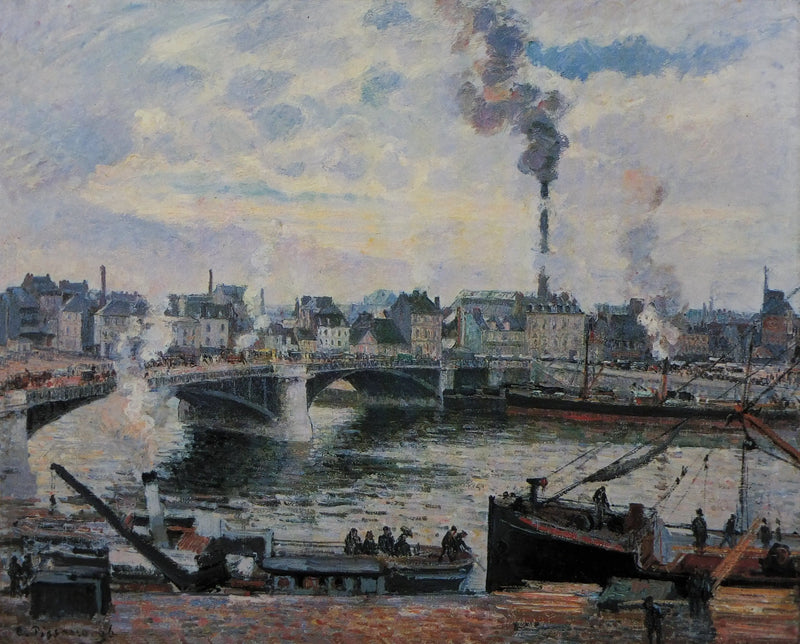Il Ponte Boieldieu e il sobborgo di Saint-Sever a Rouen - Camille Pissarro
