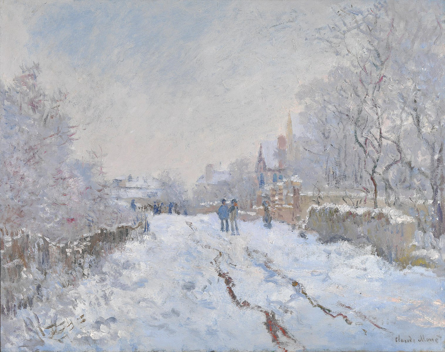 Via sotto la neve ad Argenteuil – Claude Monet, 1875