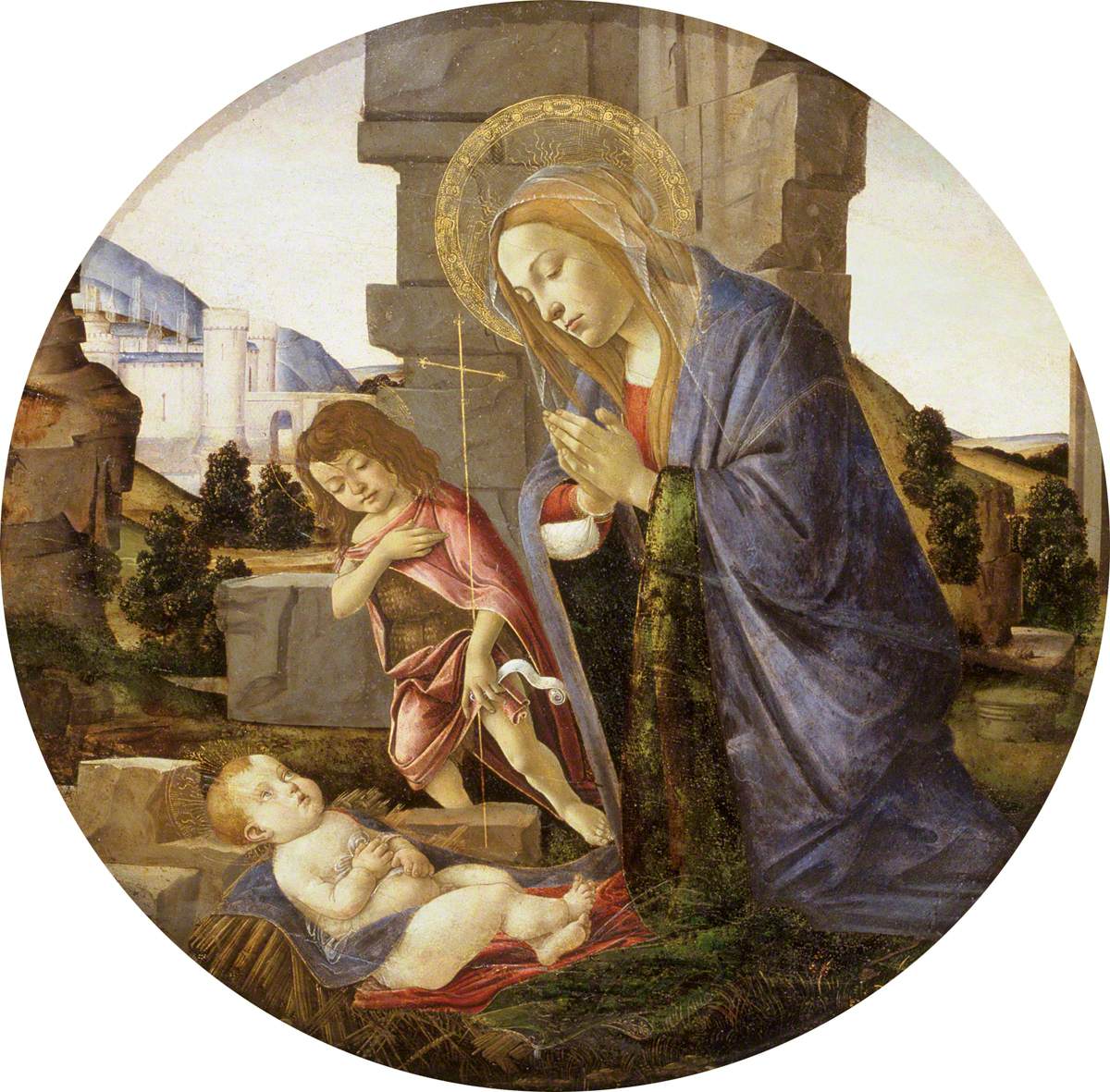 La Vergine che adora il Bambino con il giovane san Giovanni - Sandro Botticelli