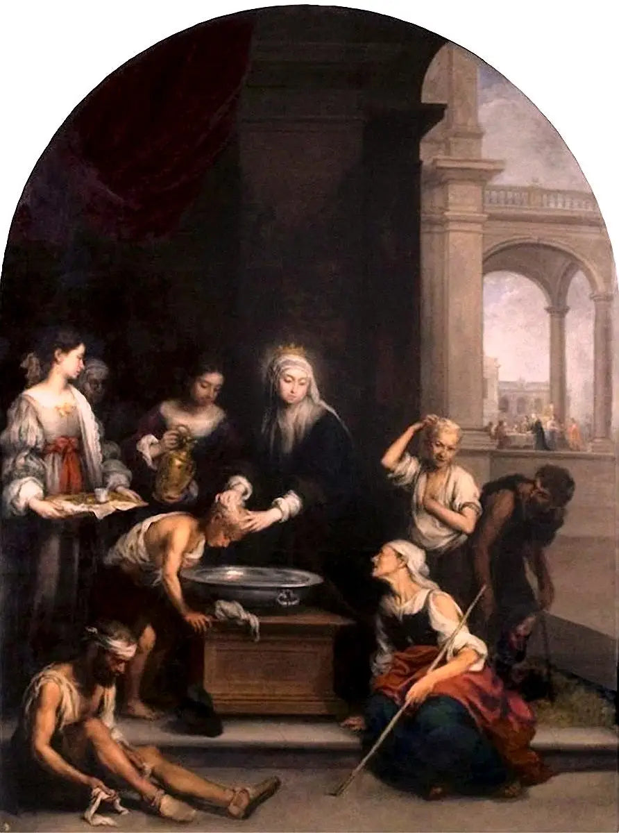 sainte Élisabeth soignant les teigneux - Bartolomé Esteban Murillo - Alpha Reproduction