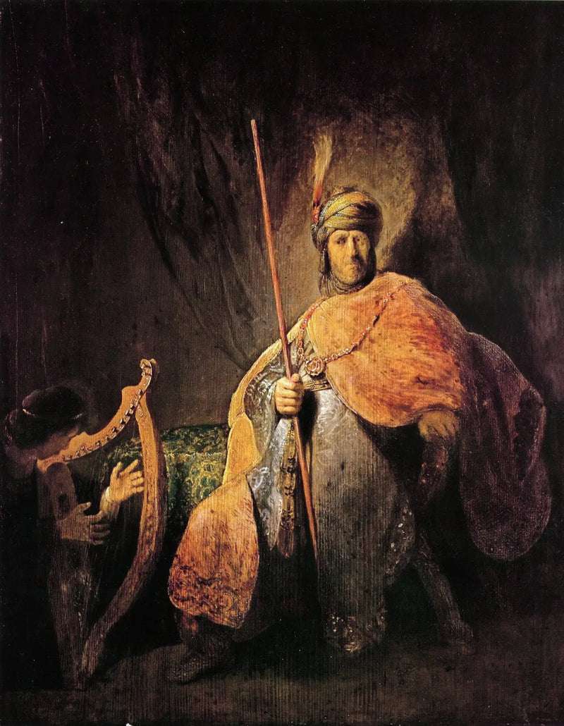 Davide che suona l'arpa davanti a Saul - Rembrandt